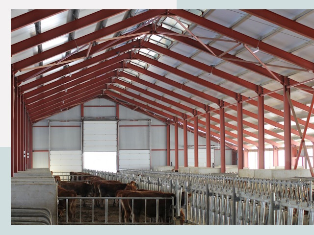 Строительство коровников в Кимовске