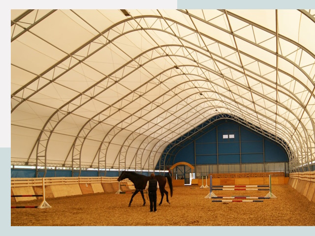 Строительство конных манежей в Кимовске