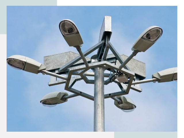 Монтаж осветительных мачт в Кимовске