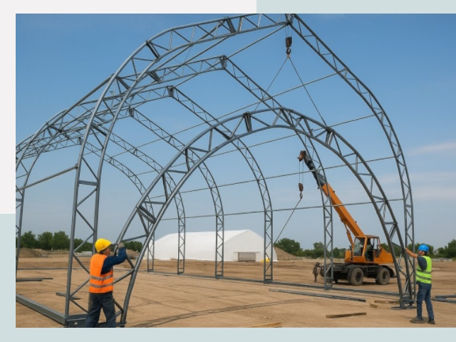 Монтаж ангаров в Кимовске от 618 руб. - Надежно и быстро